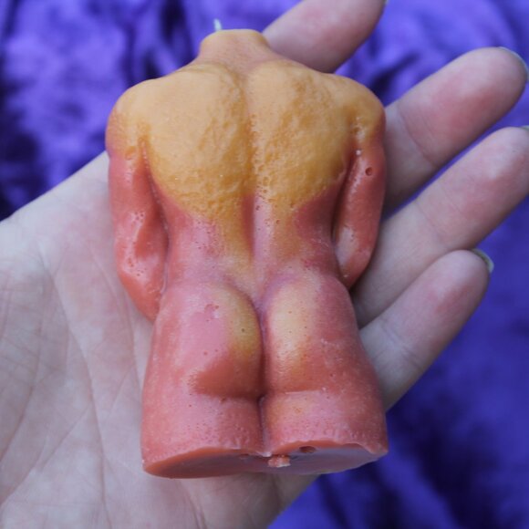 Sculpted Body Candle in Orange - Picture 2 of 8